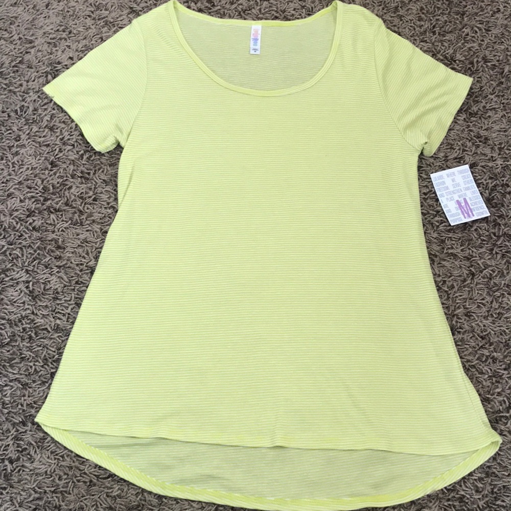 NWT LuLaRoe Lime Green Medium Classic T